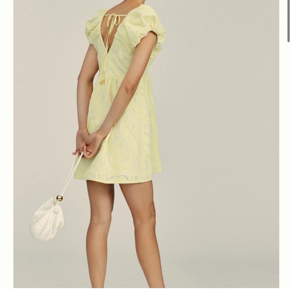NWT Yellow Puff Sleeve Anthropologie Dress - Picture 3 of 10